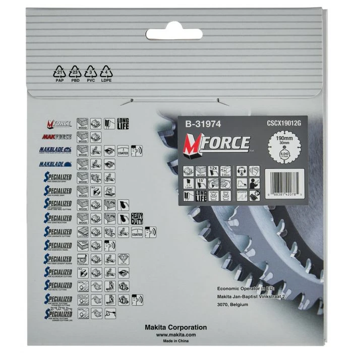 Makita B-31974 Cirkelzaagblad Hout 10 Makita B-31974 Cirkelzaagblad Hout - Afbeelding 8