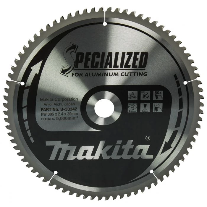 Makita B-33342 Afkortzaagblad Aluminium 4 Makita B-33342 Afkortzaagblad Aluminium - Afbeelding 2