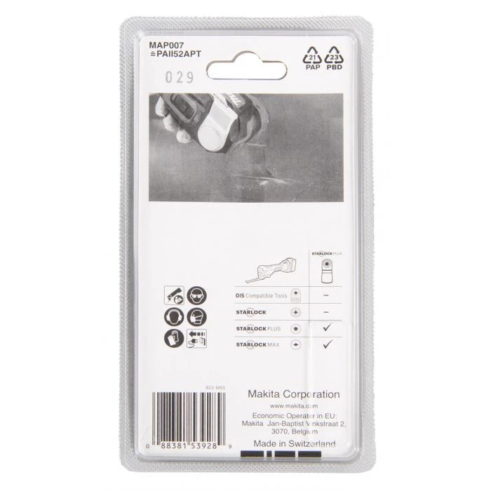 Makita B-66385 MAP007 Invalzaagblad 52x50mm Multimateriaal 6 Makita B-66385 MAP007 Invalzaagblad 52x50mm Multimateriaal - Afbeelding 4
