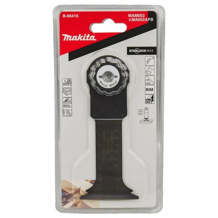 Makita B-66416 MAM002 Invalzaagblad 52x70mm Hout&staal 6 Makita B-66416 MAM002 Invalzaagblad 52x70mm Hout&staal - Afbeelding 4