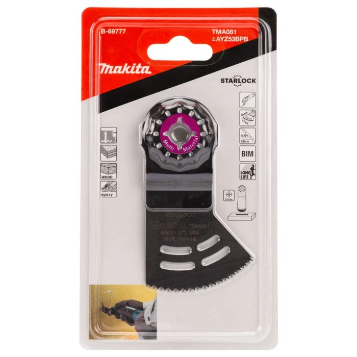 Makita B-69777 TMA081 Invalzaagblad 53x40mm Gips&hout 4 Makita B-69777 TMA081 Invalzaagblad 53x40mm Gips&hout - Afbeelding 2