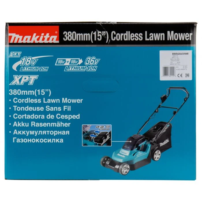 Makita DLM382PT2 LXT 2x18 V Accu Grasmaaier 38 Cm 8 Makita DLM382PT2 LXT 2x18 V Accu Grasmaaier 38 Cm - Afbeelding 6