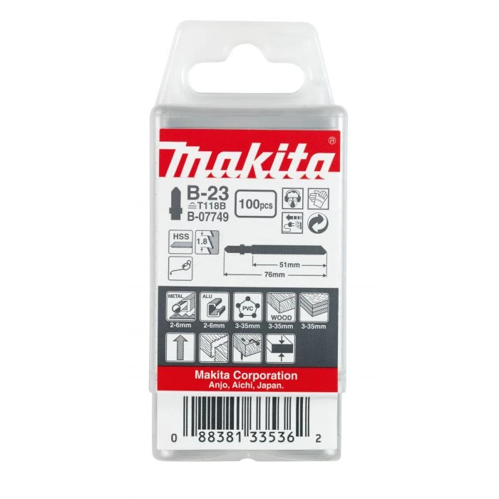 Makita B-07749 Decoupeerzgb Uni 51mm T118B 5 Makita B-07749 Decoupeerzgb Uni 51mm T118B - Afbeelding 3