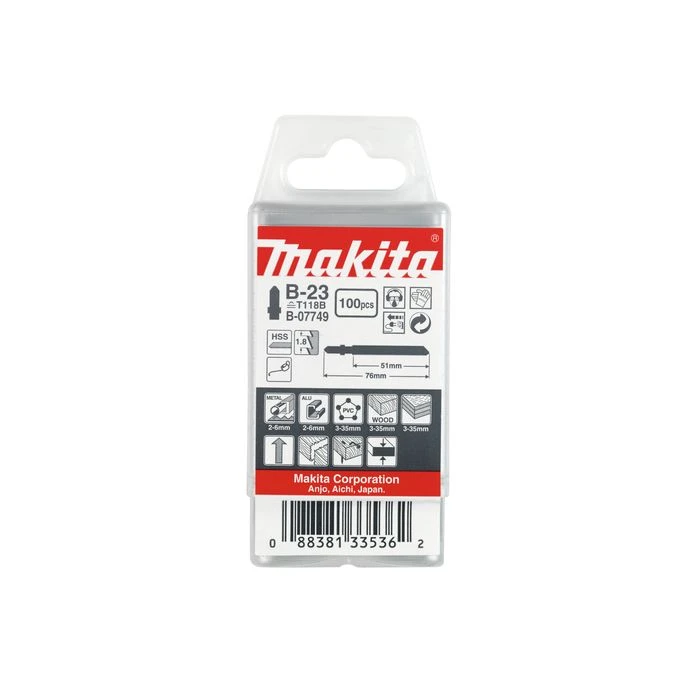 Makita B-07749 Decoupeerzgb Uni 51mm T118B 4 Makita B-07749 Decoupeerzgb Uni 51mm T118B - Afbeelding 2