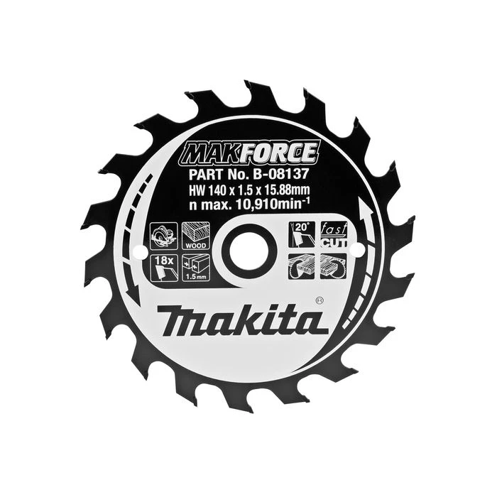 Makita B-08137 Cirkelzaagblad Hout 4 Makita B-08137 Cirkelzaagblad Hout - Afbeelding 2