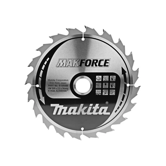 Makita B-08399 Zaagb Hout 235x30x2,3 20T 20g 4 Makita B-08399 Zaagb Hout 235x30x2,3 20T 20g - Afbeelding 2