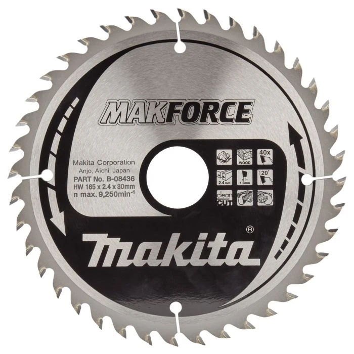 Makita B-08436 Cirkelzaagblad Hout 4 Makita B-08436 Cirkelzaagblad Hout - Afbeelding 2