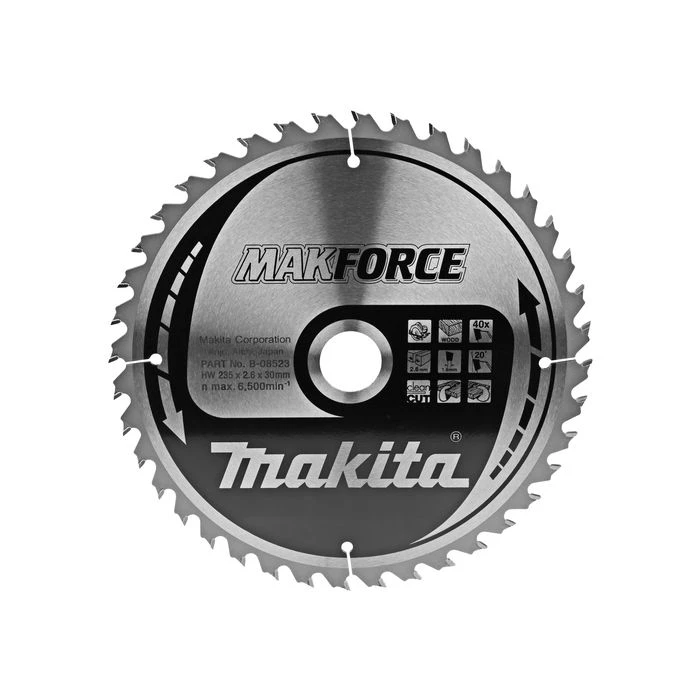 Makita B-08523 Zaagb Hout 235x30x2,6 40T 20g 4 Makita B-08523 Zaagb Hout 235x30x2,6 40T 20g - Afbeelding 2