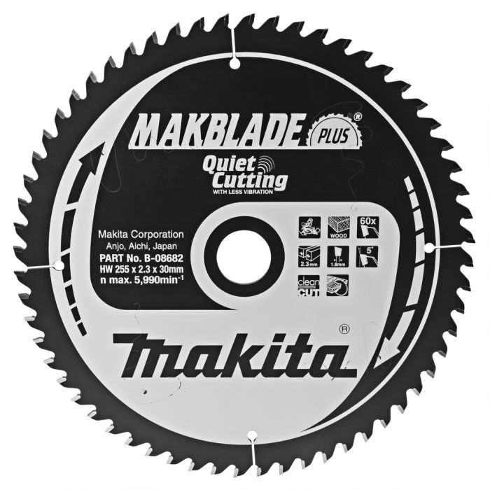 Makita B-08682 Zaagb Q+C 255x30x2,3 60T 5g 3 Makita B-08682 Zaagb Q+C 255x30x2,3 60T 5g