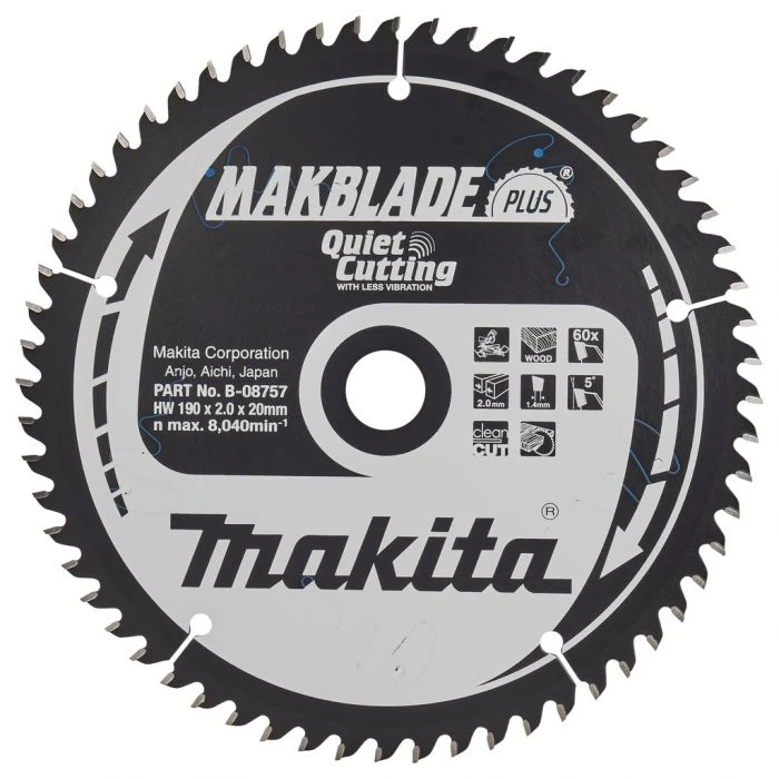 Makita B-08757 Cirkelzaagblad Hout 4 Makita B-08757 Cirkelzaagblad Hout - Afbeelding 2