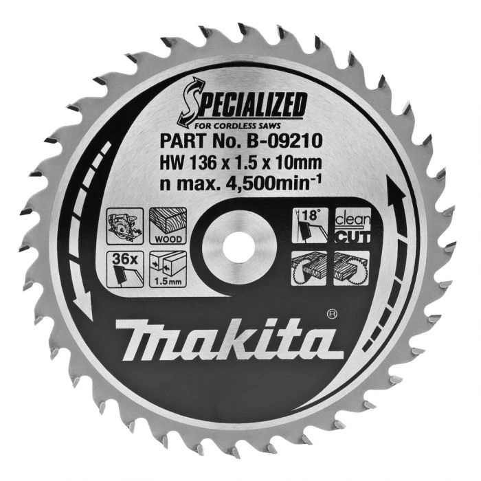 Makita B-09210 Cirkelzaagblad Hout 3 Makita B-09210 Cirkelzaagblad Hout