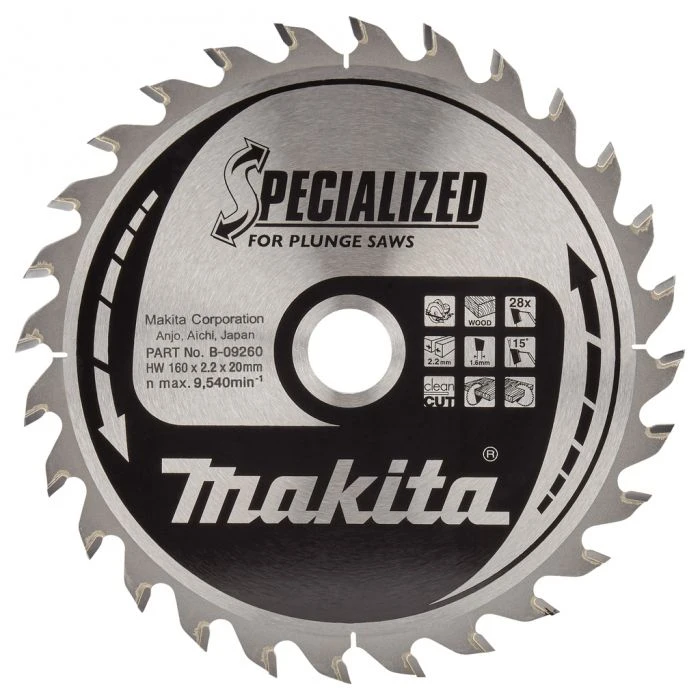 Makita B-09260 Invalzaagblad Hout 4 Makita B-09260 Invalzaagblad Hout - Afbeelding 2