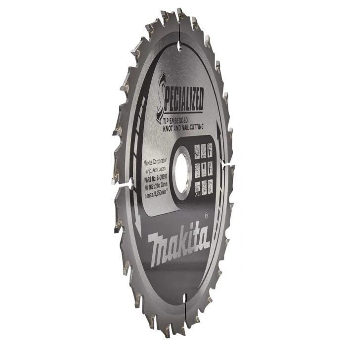 Makita B-09391 Cirkelzaagblad Hout (noest/spijker) 8 Makita B-09391 Cirkelzaagblad Hout (noest/spijker) - Afbeelding 6