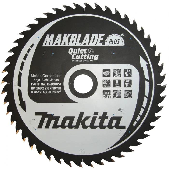 Makita B-09824 Tafelzaagblad Hout Zuiver 3 Makita B-09824 Tafelzaagblad Hout Zuiver