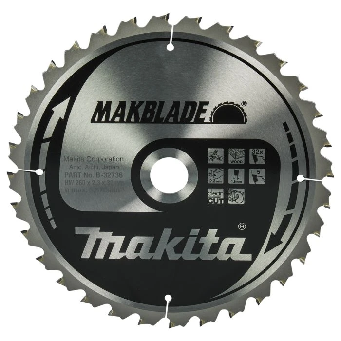 Makita B-32736 Afkortzaagblad Hout 3 Makita B-32736 Afkortzaagblad Hout