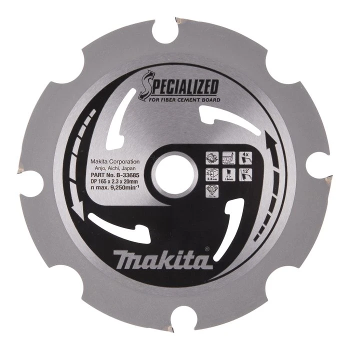 Makita B-33685 Cirkelzaagblad Vezelcementplaat 3 Makita B-33685 Cirkelzaagblad Vezelcementplaat