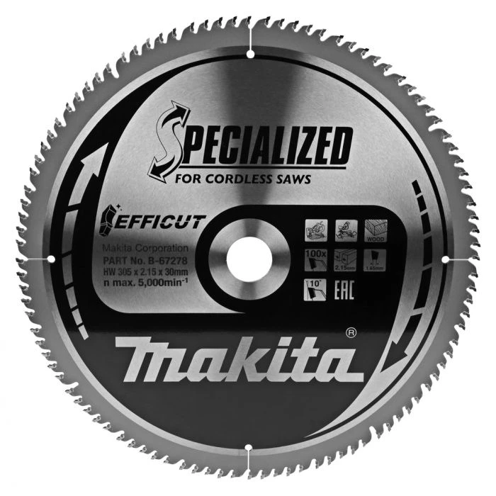Makita B-67278 Afkortzaagblad Hout 3 Makita B-67278 Afkortzaagblad Hout